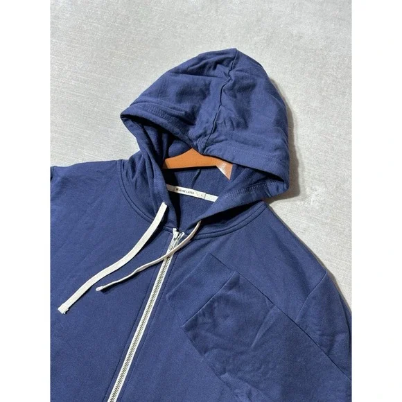 NWOT Marine Layer Afternoon Full Zip Hoodie Mens Large Navy Blue Sweatshirt - Picture 1 of 8